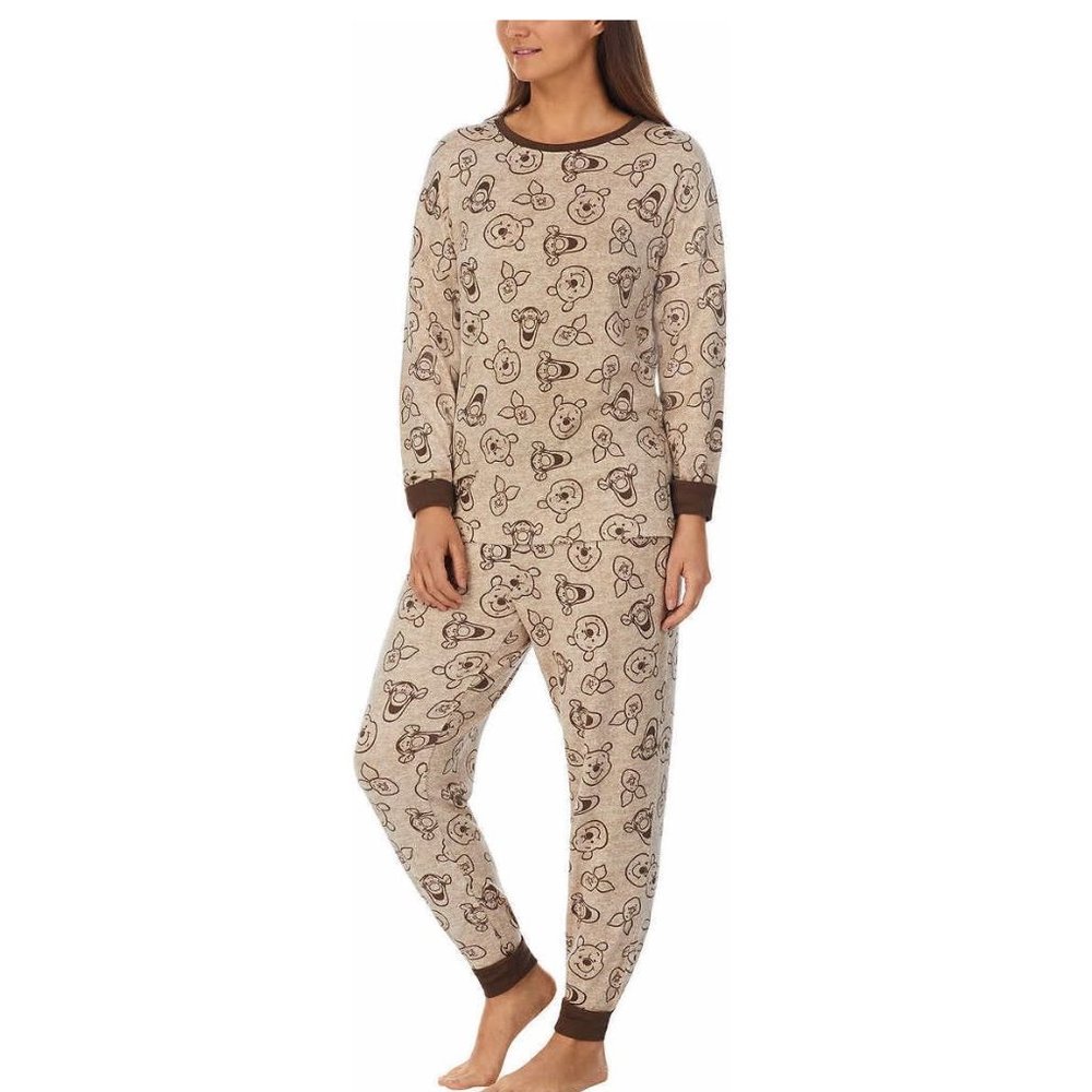NWT Disney Women 2 Piece Short Sleeve Shirt & Pants Pajama Set Size L $60 FFF179